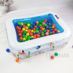 Kid Baby's Bathtub Baby Swimming Pool Cartoon Underwater World Pattern Printed Inflatable Aerated Square Newborn's Swimming Pool