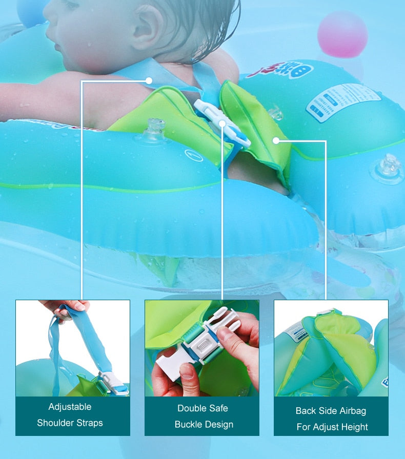 Baby Swimming Ring Kids Swimming Pool Accessories Circle Bathing Inflatable Double Raft Rings